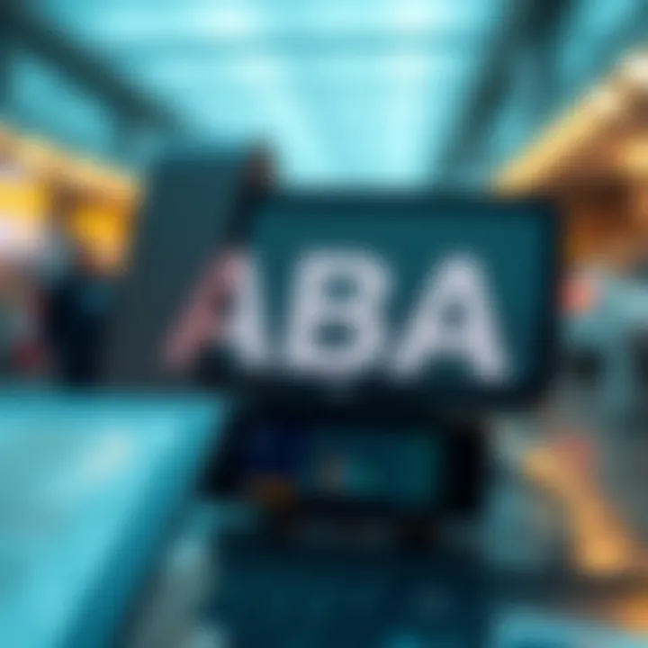 ABA Number in Electronic Transactions Diagram illustrating the use of ABA number in electronic transactions