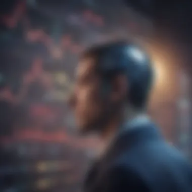 AI Algorithms in Stock Market Analysis An illustration of artificial intelligence algorithms analyzing stock market trends.