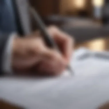 A close-up of a pen signing a contract