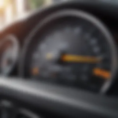 An overview of a car's dashboard showing mileage and condition indicators