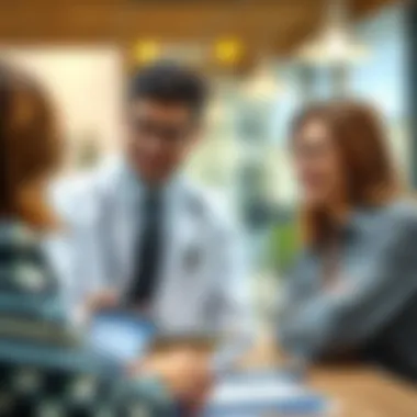 Consulting on Banking Solutions A financial advisor discussing banking options with a business owner