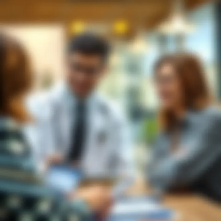 Consulting on Banking Solutions A financial advisor discussing banking options with a business owner