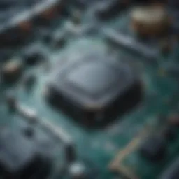 A close-up view of a unique circuit board showcasing innovative technology.