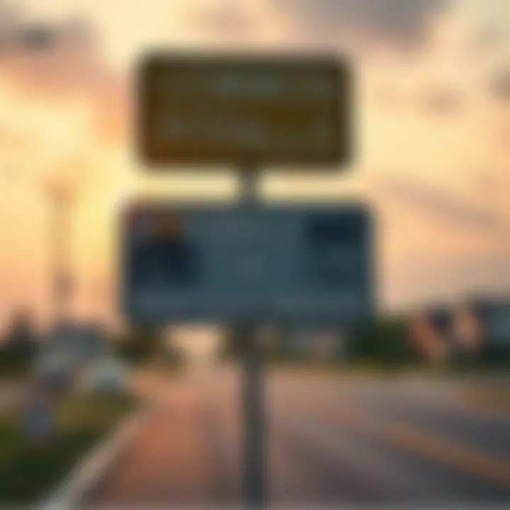 A road sign depicting pitfalls in mortgage financing