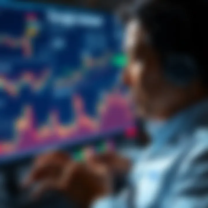 Google Assistant Analyzing Financial Data Visual representation of Google Assistant interacting with financial data