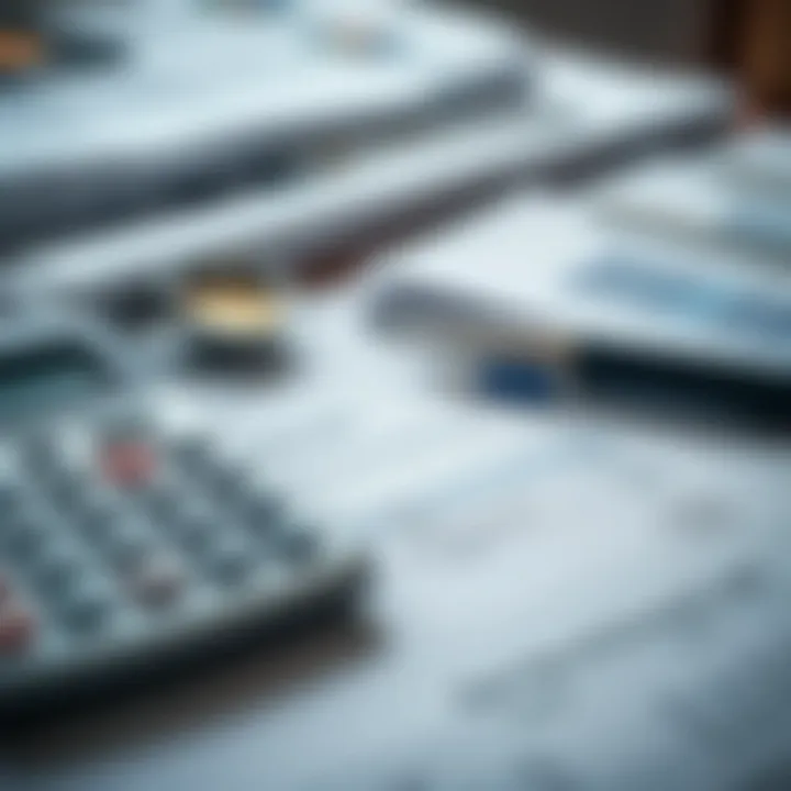 Understanding Fees and Account Features A close-up of financial documents and a calculator