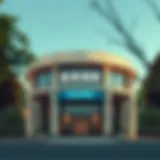 A modern bank building representing financial stability