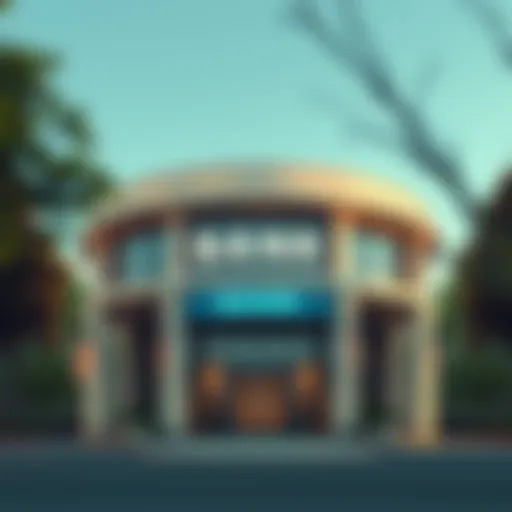 A modern bank building representing financial stability