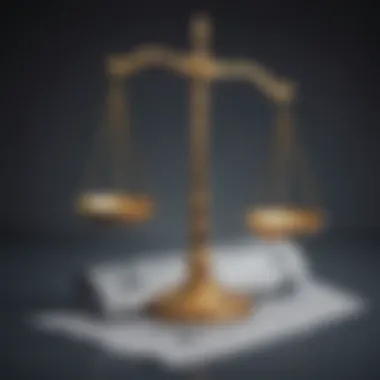 Illustration showing a balance scale symbolizing justice