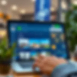 A modern digital interface displaying real estate listings