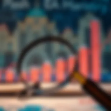 Analyzing Market Trends for Informed Decisions A magnifying glass examining real estate market trends