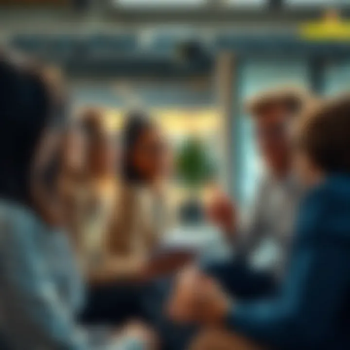 Exploring Employment Opportunities while Receiving Benefits A diverse group engaged in a discussion about employment and benefits