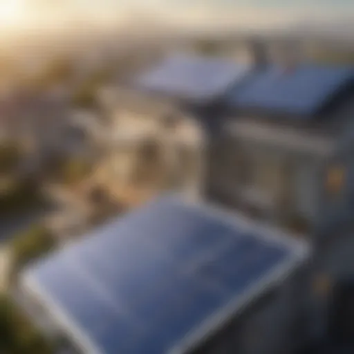 Residential solar panel installation on a rooftop