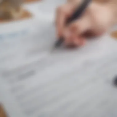 A close-up of a mortgage agreement with a pen