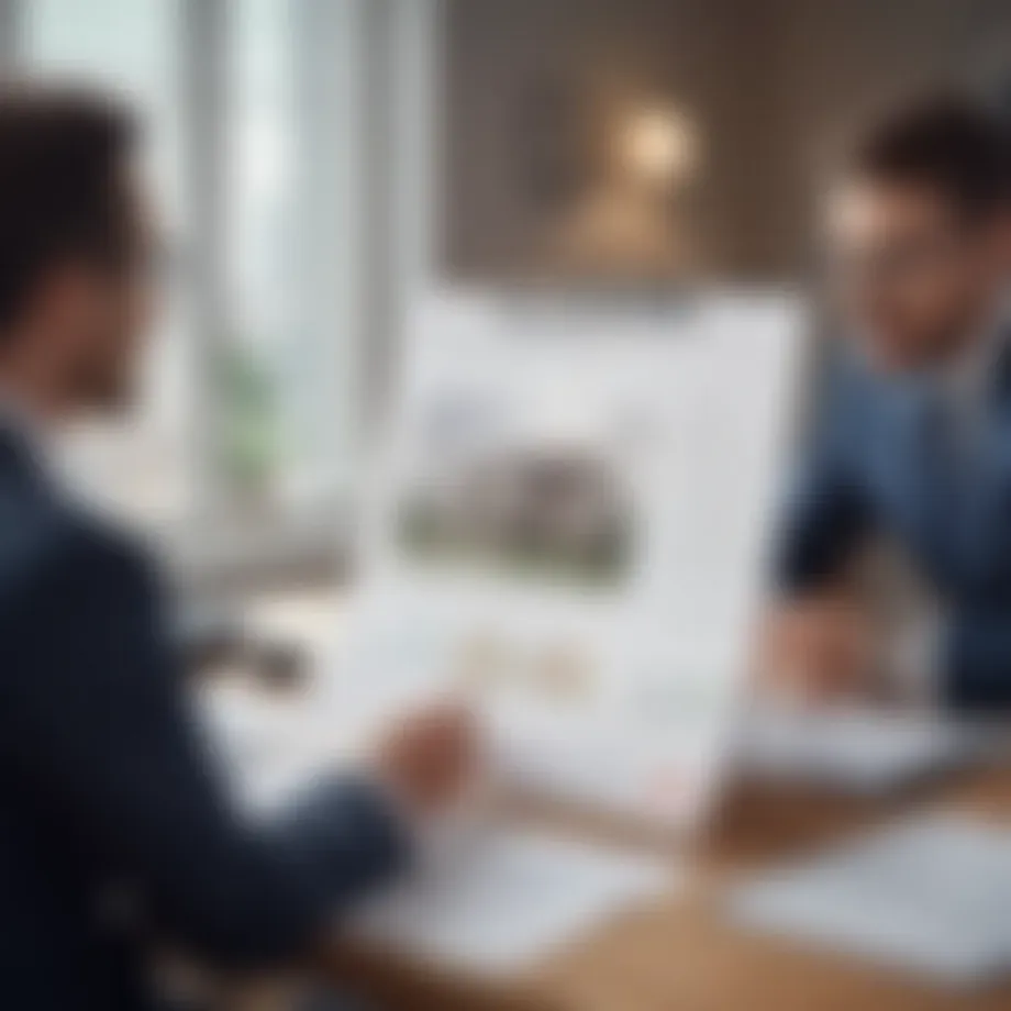 A professional mortgage broker consulting a client