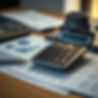 Calculating Contribution Limits Calculator and financial documents on a desk