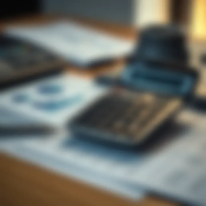 Calculating Contribution Limits Calculator and financial documents on a desk