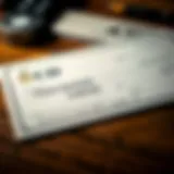 Close-up of a certified check with security features highlighted