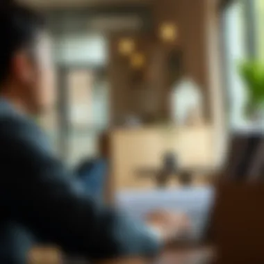 Lender Consultation A self-employed individual speaking with a lender about home loan options.