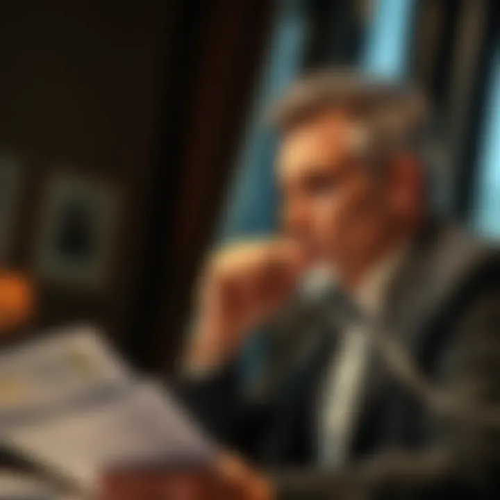 Understanding the Impact of Death on Insurance Policies A thoughtful individual contemplating insurance documents