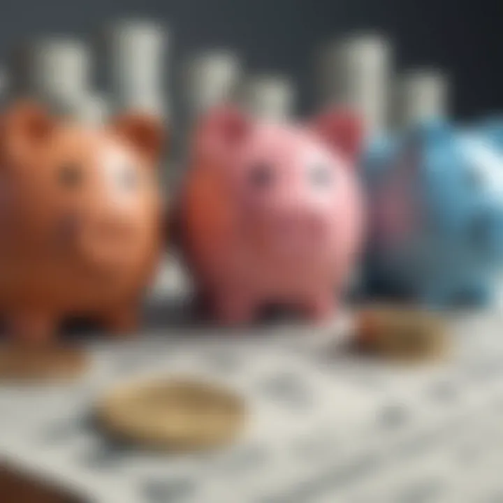 An illustration depicting different types of savings accounts