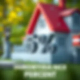 Illustration depicting the concept of mortgage percentages and their significance in home financing.