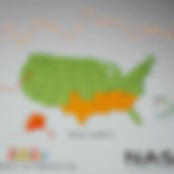 Geographical Cost Variations Map showing tax preparation cost variations
