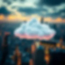 Cloud computing concept illustrating SaaS