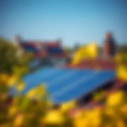 Solar panel installation on a residential rooftop